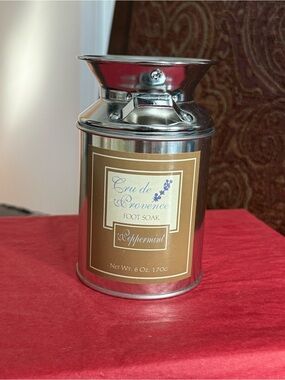 Cru de Provence Peppermint Foot Soak - Silver Tin Perfect for Bathroom Decor